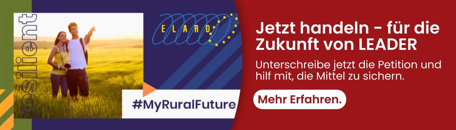 Mit einem Klick auf das Bild kommt man zur Aktuelles Seite, wo erklärt wird, warum man eine Petition für die Zukunft von LEADER unterschrieben werden sollte